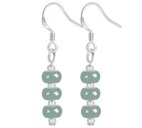Boucles d'oreilles pour femmes,Bijoux Boucles d'oreilles en jade pendantes lanterne perles niveau Fei Cui boucles d'oreilles en jade crochet bijoux de vacances Feng Shui riche amulette chakra gemme pi