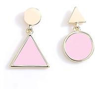 Boucles d'oreilles pour Femmes, Boucles d'oreilles À Goujon Élégant Simplicité Géométrique Halo Boucles d'oreilles Dames 5A Zircon Cubique Noir Triangle Asymétrique Bijoux