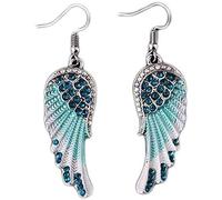 Boucles d'oreilles pour Femmes, Boucles d'oreilles à Goujon Mode Simplicité Mignonnes Ailes d'ange Boucles d'oreilles Crochets Ornements d'oreille/Bleu,Femmes