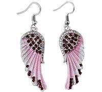 Boucles d'oreilles pour Femmes, Boucles d'oreilles à Goujon Mode Simplicité Mignonnes Ailes d'ange Boucles d'oreilles Crochets Ornements d'oreille/Rouge, Femme