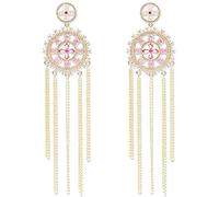 Boucles d'oreilles pour Femmes, Boucles d'oreilles à Goujon Simplicité élégante Boucles d'oreilles à Aiguille Sterling S925 Gland Long Cretro Palace Wind Hook Pendentif Dames/FR,Women