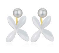 Boucles d'oreilles pour femmes， Boucles d'oreilles en argent sterling for femmes Boucles d'oreilles vintage tempérament Boucles d'oreilles en perles baroques for vos amis, petites amies, amants ou Yo