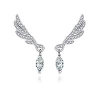 Boucles d'oreilles pour Femmes Boucles d'oreilles pour Femmes élégantes Ailes d'ange Boucles d'oreilles en Cristal avec Yeux Boucles d'oreilles en Zircon pour Femmes