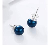 Boucles d'oreilles pour femmes, boucles d'oreilles S925 Nouvelles élégants japonais et coréenne simple, bleu,