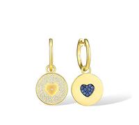 Boucles d'oreilles pour Femmes, Couleur Pure, cœur concis, Boucles d'oreilles Rondes, Bijoux Fins
