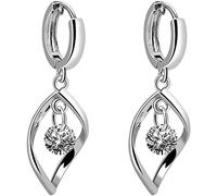 boucles d'oreilles pour femmes filles, femmes brillant rotatif cubique Zircon goutte d'eau goutte d'oreille retour boucles d'oreilles bijoux Pratique et élégant