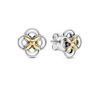 Boucles d'oreilles pour femmes Pandora TWO-TONE FLOWER argent sterling 925