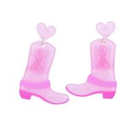 Boucles D'oreilles Pour Femmes Pendentif « Hope » En Forme De Ruban Rose La Prévention Et Le Traitement Du Cancer Sein Convient Les Colliers Bracelets Satin Sertis Diamants Alliage