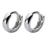 Boucles d'oreilles pour femmes, S925 Champignon blanc boucle d'oreille femelle coréenne simple lisse ronde rond rogne d'oreille tempérament boucle oreille oreille nailone paire