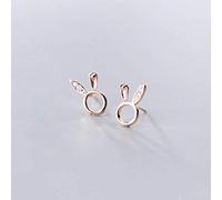 Boucles d'oreilles pour femmes, S925 Hansen, boucles d'oreilles blanches pour femmes, Style littéraire doux, boucles d'oreilles en forme d'animaux et de lapin mignons