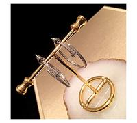 Boucles d'oreilles pour Femmes, Superbes Boucles d'oreilles en Zircon Blanc, Couleur Argent et Or, Bijoux Tendance de fête