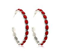 Boucles d'oreilles pour Femmes tendus tendus naturels Turquoise Pelle métal Grandes Boucles d'oreilles ovales