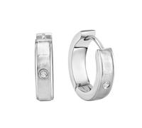 Boucles d'oreilles pour femmes Zeeme en acier inoxydable zirconium blanc 15 m...