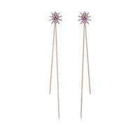 Boucles d'oreilles pour femmes Zircon complet brillant flocon de neige