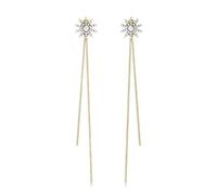 Boucles d'oreilles pour femmes Zircon complet brillant flocon de neige