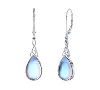 Boucles d'oreilles pour fille et femme - Petites boucles d'oreilles à vis en opale avec pierre de naissance - Boucles d'oreilles à tige pour cartilage et tragus - Bijoux délicats à clipser pour femme