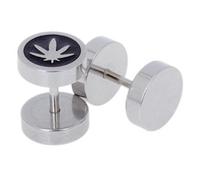 Boucles d'oreilles pour homme - Fausse oreille - Ganja