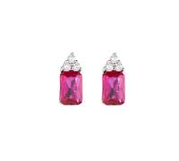 Boucles D'Oreilles PRINCESS ZIRCONS ROUGES Amen Femme