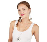 Boucles d'oreilles - PTIT CLOWN - Boules à facettes - Chaîne argentée - Pendant crochet - Style disco