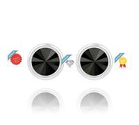 Boucles d'oreilles Puces clous ""RONDES"" en Argent massif 925°°° ornées d'authentiques Cristaux Swarovski (livré avec certificat).