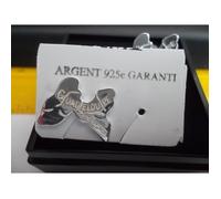 Boucles d'oreilles puces""Guadeloupe""argent massif 925°°°garanti sans nickel