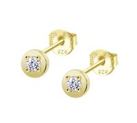 Boucles D'oreilles Puces Lotus Silver Dorées