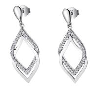 Boucles Doreilles Puces Lotus Silver Leaf Argent Lp1791-4/1 Boucles Doreilles Zircone Jlp1791-4-1