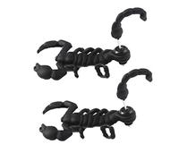 Boucles d'oreilles punk 3D créatives en forme de scorpion piercing boucles d'oreilles animaux mode double face Halloween bizarre pour femmes hommes 2 pièces