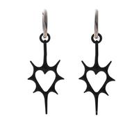 Boucles d'oreilles punk en forme de cœur d'épine - Bijoux délicats - Tendance - Pour femme - Pendentif d'oreille punk - Accessoires légers et confortables, taille unique, Comme décrit, Comme décrit.