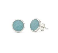 Boucles d'oreilles PURAJA en argent sterling 925 avec pierres précieuses: Amazonite | Boucles d'oreilles pour femmes avec pierres précieuses et fermoir | Convient aux personnes allergiques