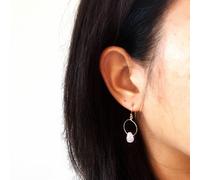 Boucles d'oreilles quartz rose trésor