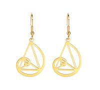 Boucles d'oreilles ratio d'or pour les amateurs de maths Boucles d'oreilles spirale de Fibonacci Bijoux chiffres de Fibonacci Géométrie sacrée Cadeaux pour femmes Professeur de maths (l'or)