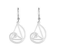 Boucles d'oreilles ratio d'or pour les amateurs de maths Boucles d'oreilles spirale de Fibonacci Bijoux chiffres de Fibonacci Géométrie sacrée Cadeaux pour femmes Professeur de maths (A-argent)