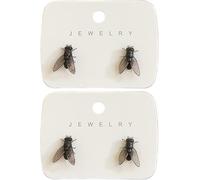 Boucles d'oreilles réalistes en forme de mouche de maison drôle imitation insecte fantaisie farce abstraite cadeau pour homme et femme, taille unique, Résine, Pas de gemme