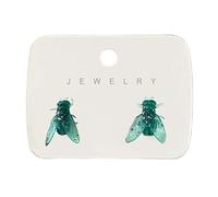Boucles d'oreilles réalistes en forme de mouche de maison drôle imitation insecte fantaisie farce abstraite cadeau pour homme et femme, taille unique, Résine, Pas de gemme