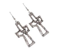 Boucles d'oreilles religieuses, bijoux élégants, collier en forme de cœur, bijoux élégants à porter au quotidien, bijoux texturés en alliage, cadeau pour les créateurs de tendance, pendentif religieux