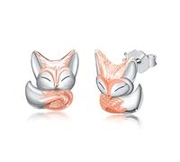 Boucles d'oreilles renard 925 boucles d'oreilles en argent sterling renard petites boucles d'oreilles pour femmes renard boucles d'oreilles animaux renard bijoux pour femmes filles enfants