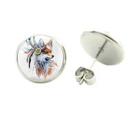 Boucles d'oreilles renard animal rusé dans la nature super mignon dessin animé nouveau homme femme exquis, nan