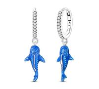 Boucles d'oreilles requin baleine lueur, tenue de tous les jours élégante et minimaliste