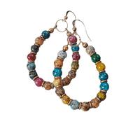 Boucles d'oreilles rétro Bohême en pierre naturelle Pendentif créatif Crochet d'oreille Conçu pour les femmes Apprécier l'élégance Boucles d'oreilles tendance Jeunesse, taille unique, comme décrit