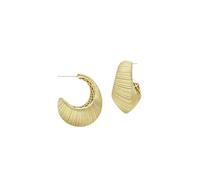 Boucles d'oreilles rétro Français, coquillage brossé boucles d'oreilles, or exagéré bijoux, accessoires de conception de niche, oreille accessoires pour les Costumes élégants des femmes