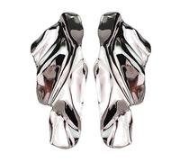 Boucles d'oreilles rétro irrégulières en métal - Ornements géométriques en métal pour les amateurs de mode - Ornement en alliage, taille unique, Comme décrit, Comme décrit.