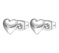 Boucles d'oreilles romantiques en acier Chakra du coeur BHKE039