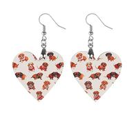 Boucles d'oreilles romantiques en bois pour femme, bijoux vintage élégants en bois, boucles d'oreilles légères pour mariage, fête, cadeau quotidien, Love, Bois, Bois.