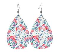 Boucles d'oreilles romantiques fantaisies florales oiseaux papillon vacances pour femmes, boucles d'oreilles festives, boucles d'oreilles pendantes chics pour les célébrations, One Size, Cuir