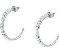 Boucles d'oreilles rondes brillantes en acier Poetica SAUZ33