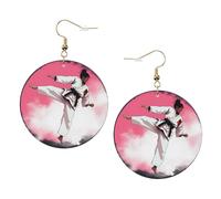 Boucles d'oreilles rondes élégantes en cuir Taekwondo - Accessoires tendance et uniques pour un usage quotidien, taille unique