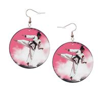 Boucles d'oreilles rondes élégantes en cuir Taekwondo - Accessoires tendance et uniques pour un usage quotidien, taille unique