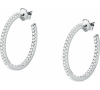 Boucles d'oreilles rondes en argent avec zirconia Tesori SAIW147