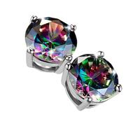 Boucles d'oreilles rondes en cuivre sept couleurs boucles d'oreilles hommes et femmes boucles d'oreilles personnalisées clips d'oreilles verts, taille unique, Métal, Pas de gemme
